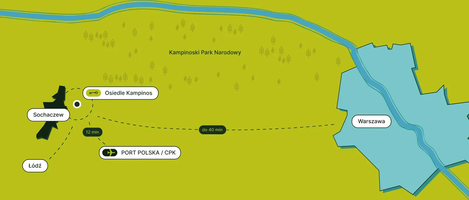 Mapa lokalizacji Osiedle Kampinos